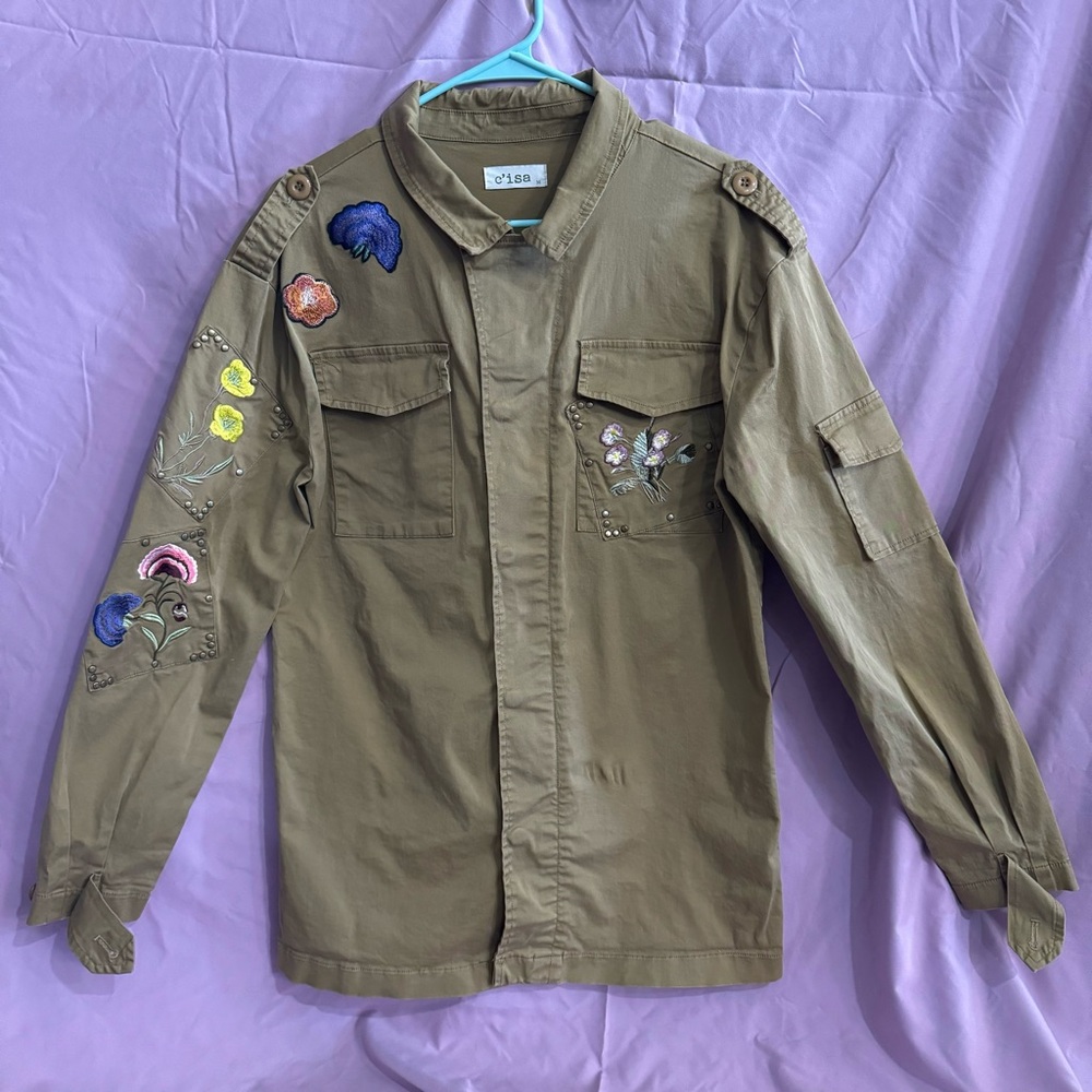 C’isa Brown Embroidered Jacket size M